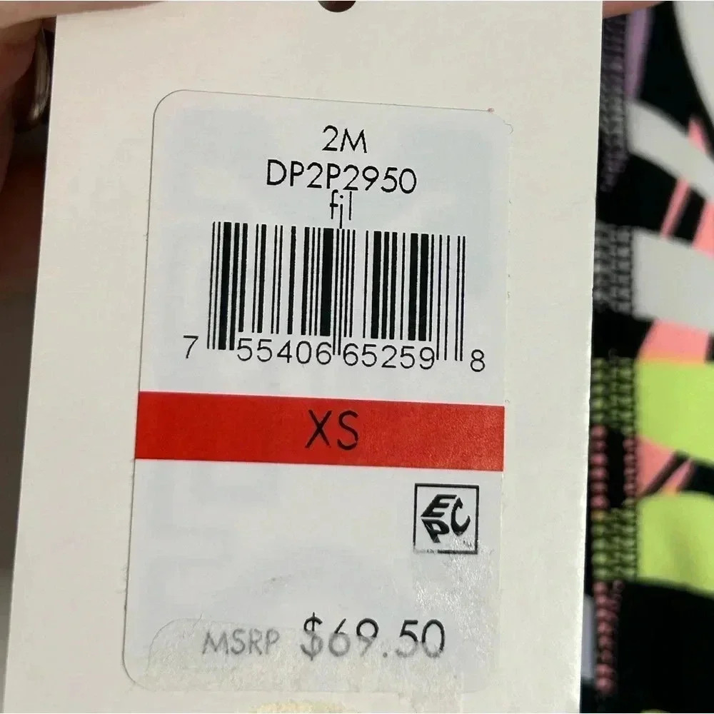 NWT DKNY Sport 7/8 Leggings Women's XS Pink Floral High Rise Side Pockets - Picture 11 of 15